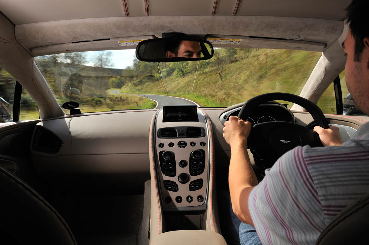 New Aston Martin Vanquish interior driving shot