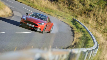 New Aston Martin Vanquish slide sideways drift