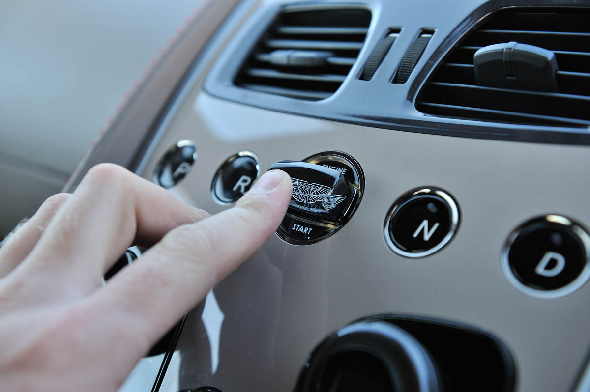 New Aston Martin Vanquish engine start button prod