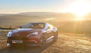 New Aston Martin Vanquish sunset