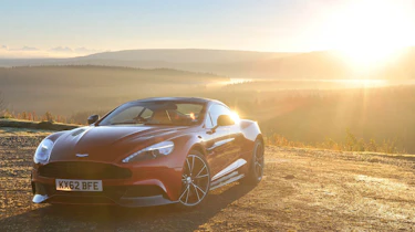 New Aston Martin Vanquish sunset