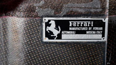 Michael Schumacher's Ferrari F1 car plaque