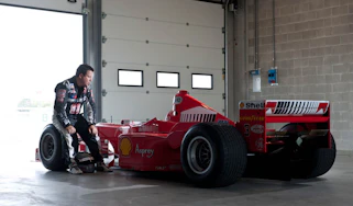 Michael Schumacher's Ferrari F1 car driven