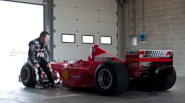 Michael Schumacher's Ferrari F1 car driven