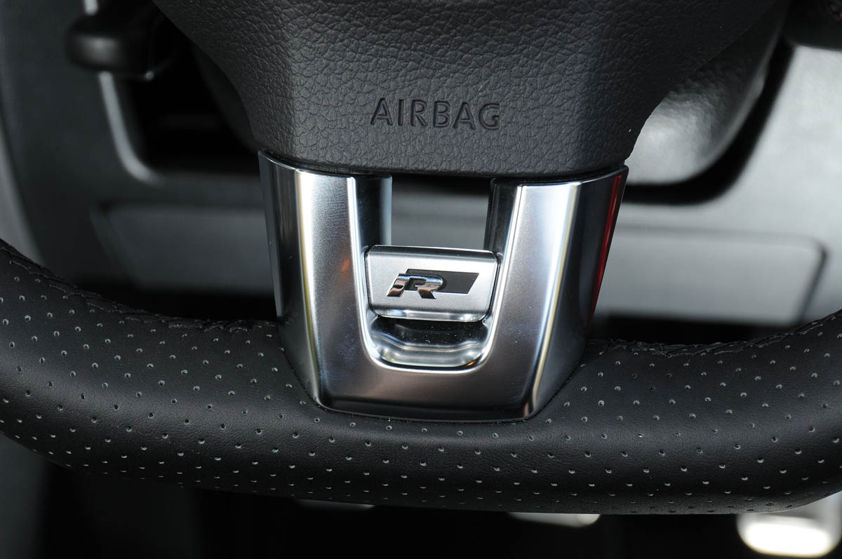 Volkswagen Polo R-line steering wheel badge
