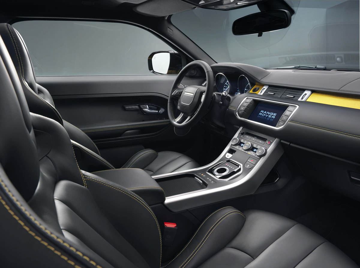 Range Rover Evoque Sicilian Yellow Limited Edition interior dashboard