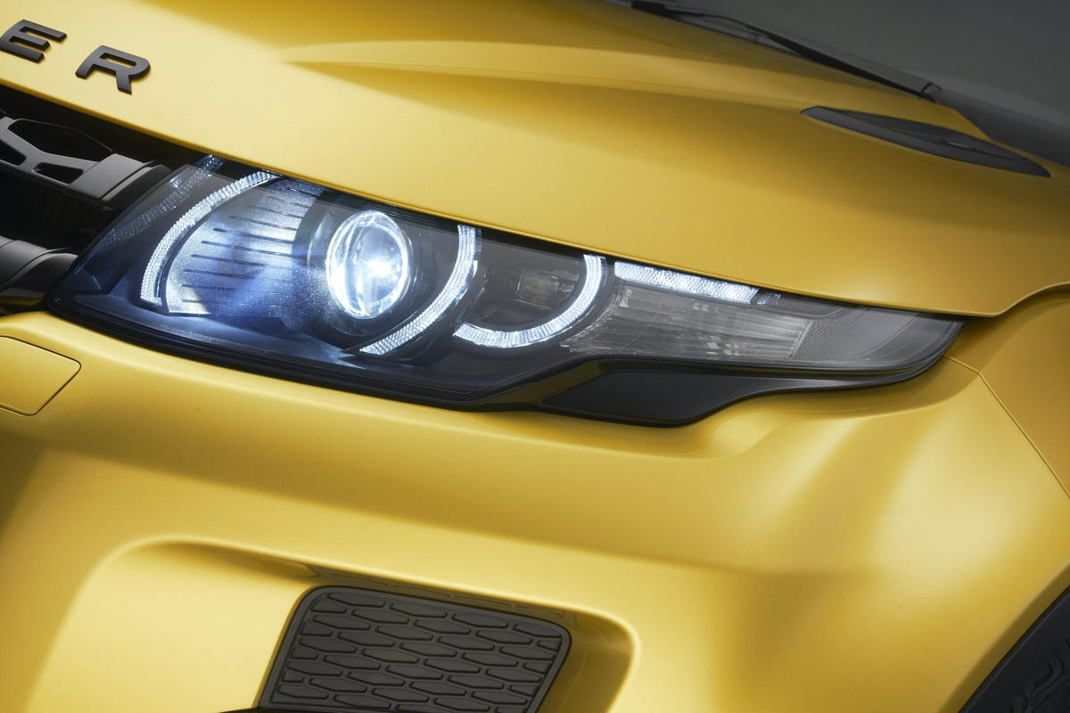 Range Rover Evoque Sicilian Yellow Limited Edition headlight