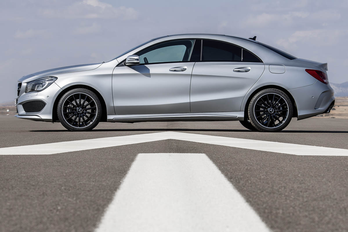 Mercedes-Benz CLA side profile silver