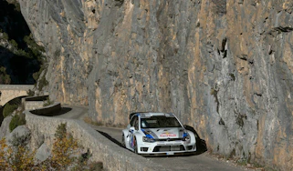 Volkswagen Polo WRC Monte Carlo rally testing