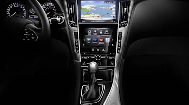 Infiniti Q50 sports saloon interior apps touchscreen