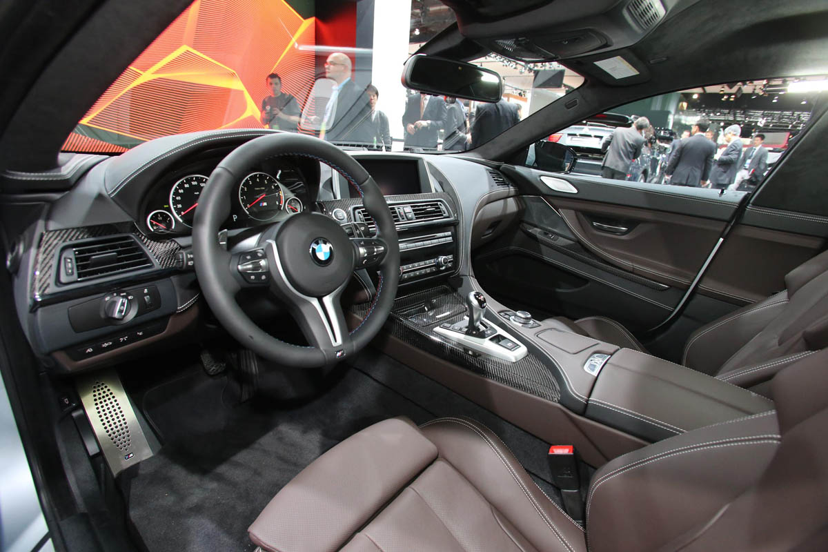 BMW M6 Gran Coupe at the Detroit show interior dashboard