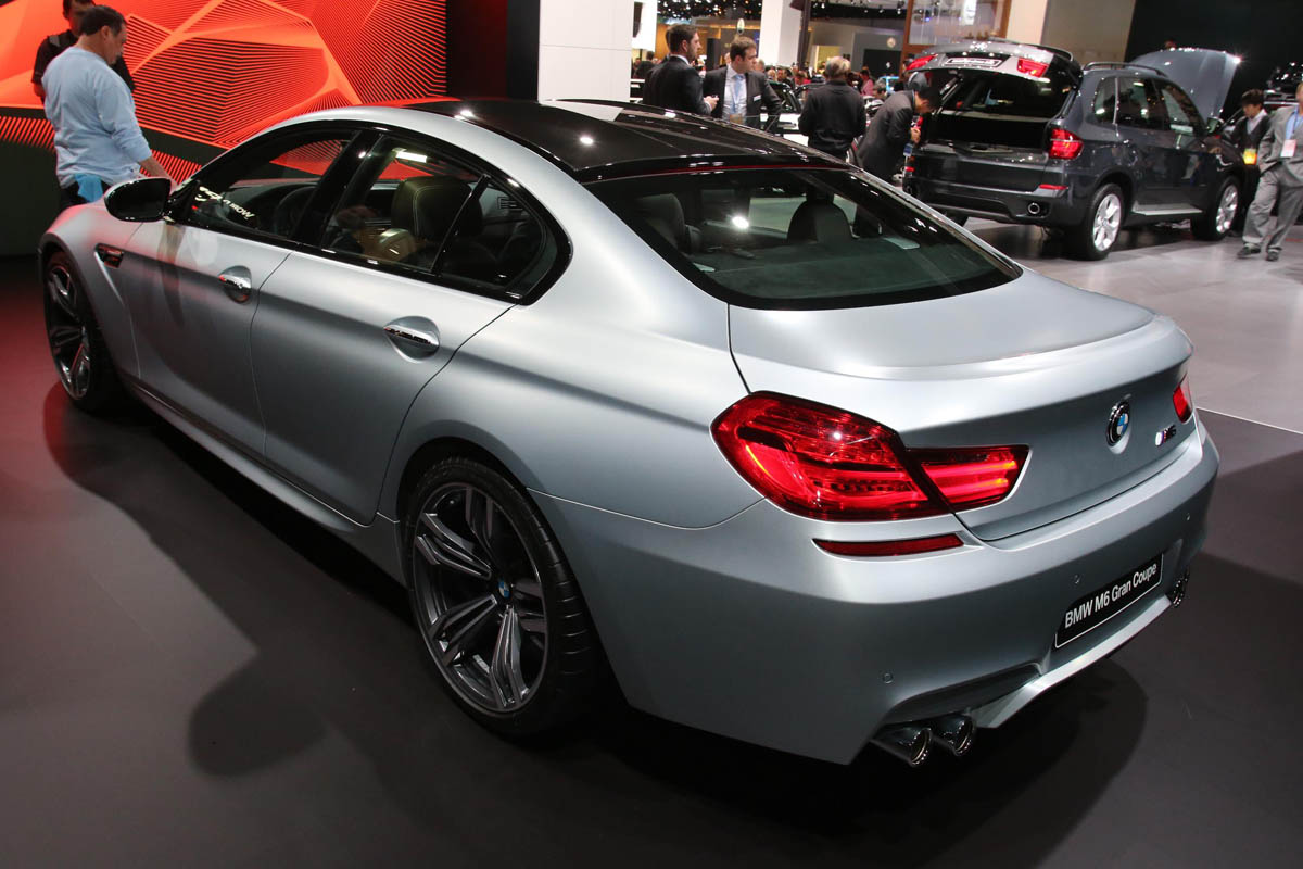 BMW M6 Gran Coupe at the Detroit show rear view
