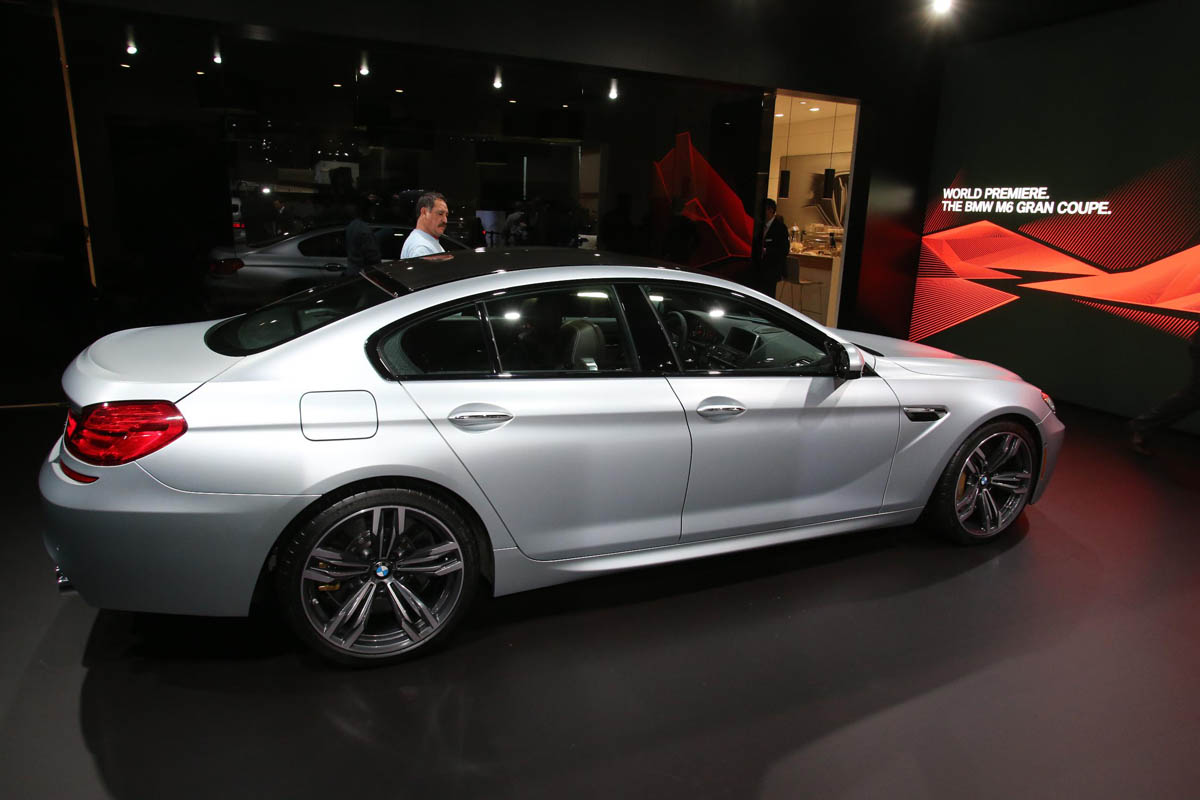 BMW M6 Gran Coupe at the Detroit show side profile