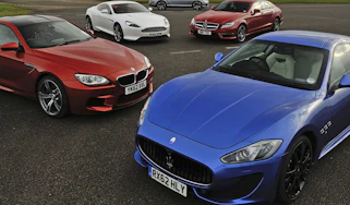 Maserati GranTurismo Sport v Mercedes CLS 63 AMG, BMW M6, Aston Martin DB9 and Bentley Continental GT Speed