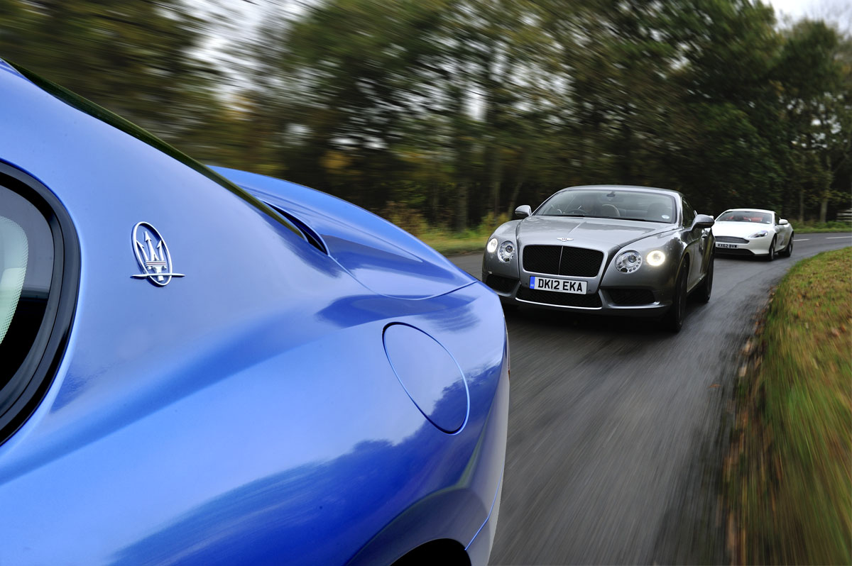 Maserati GranTurismo Sport v Mercedes CLS 63 AMG, BMW M6, Aston Martin DB9 and Bentley Continental GT Speed
