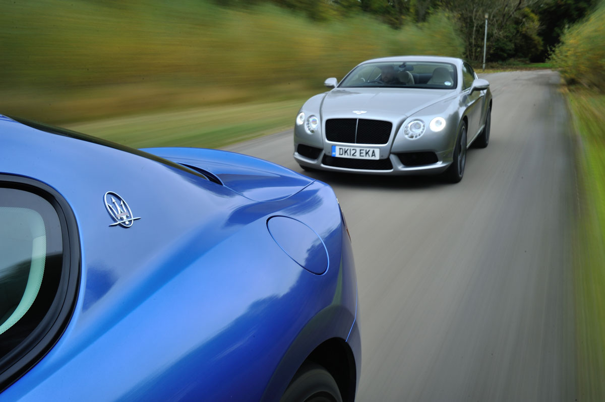 Maserati GranTurismo Sport v Mercedes CLS 63 AMG, BMW M6, Aston Martin DB9 and Bentley Continental GT Speed