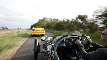 Morgan 3 Wheeler v Vauxhall Maloo v Mercedes ML63 v BAC Mono