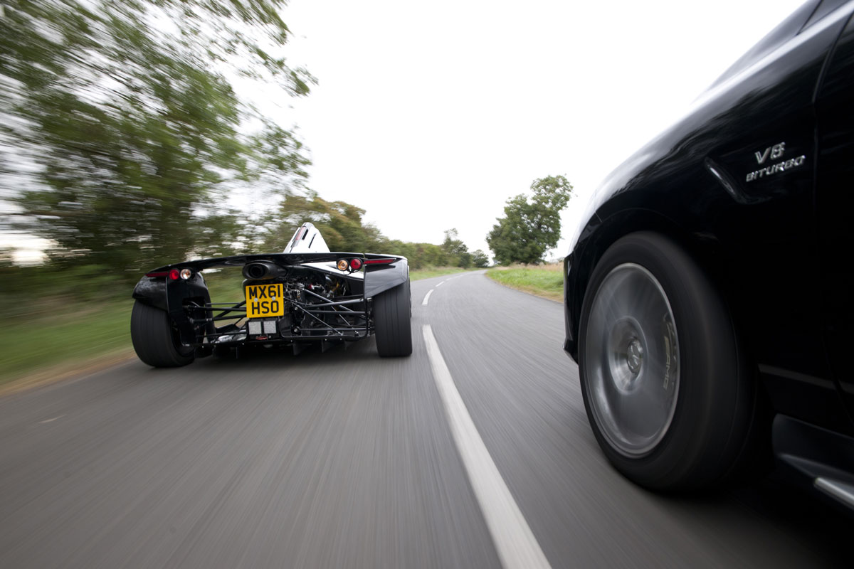 Morgan 3 Wheeler v Vauxhall Maloo v Mercedes ML63 v BAC Mono