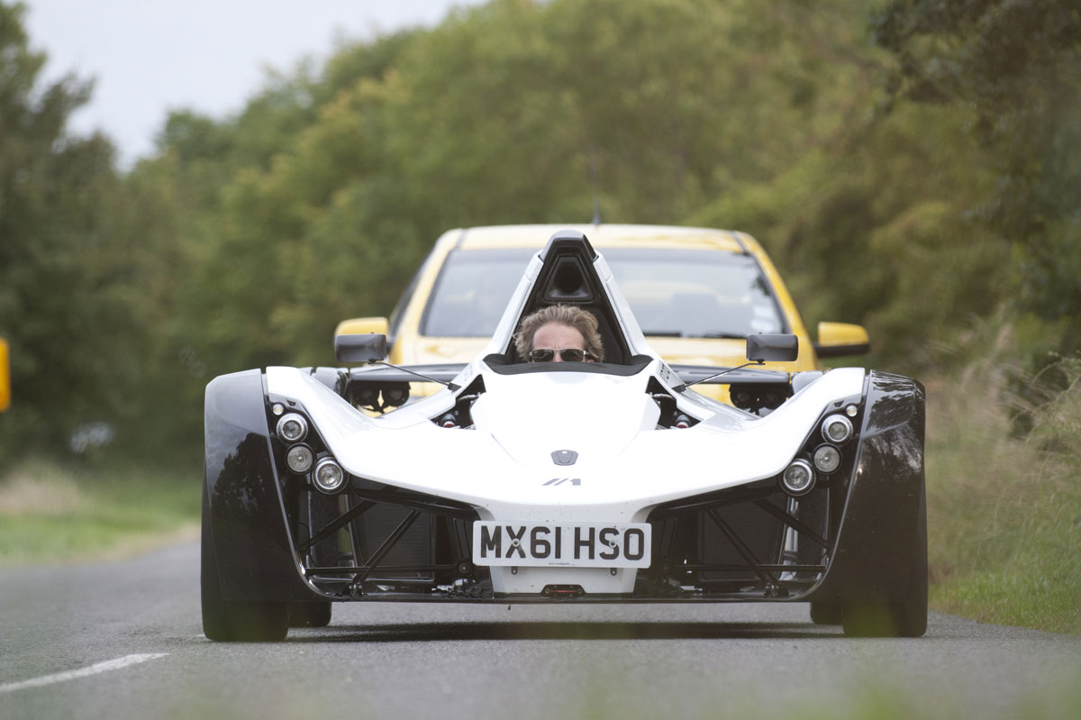 Morgan 3 Wheeler v Vauxhall Maloo v Mercedes ML63 v BAC Mono