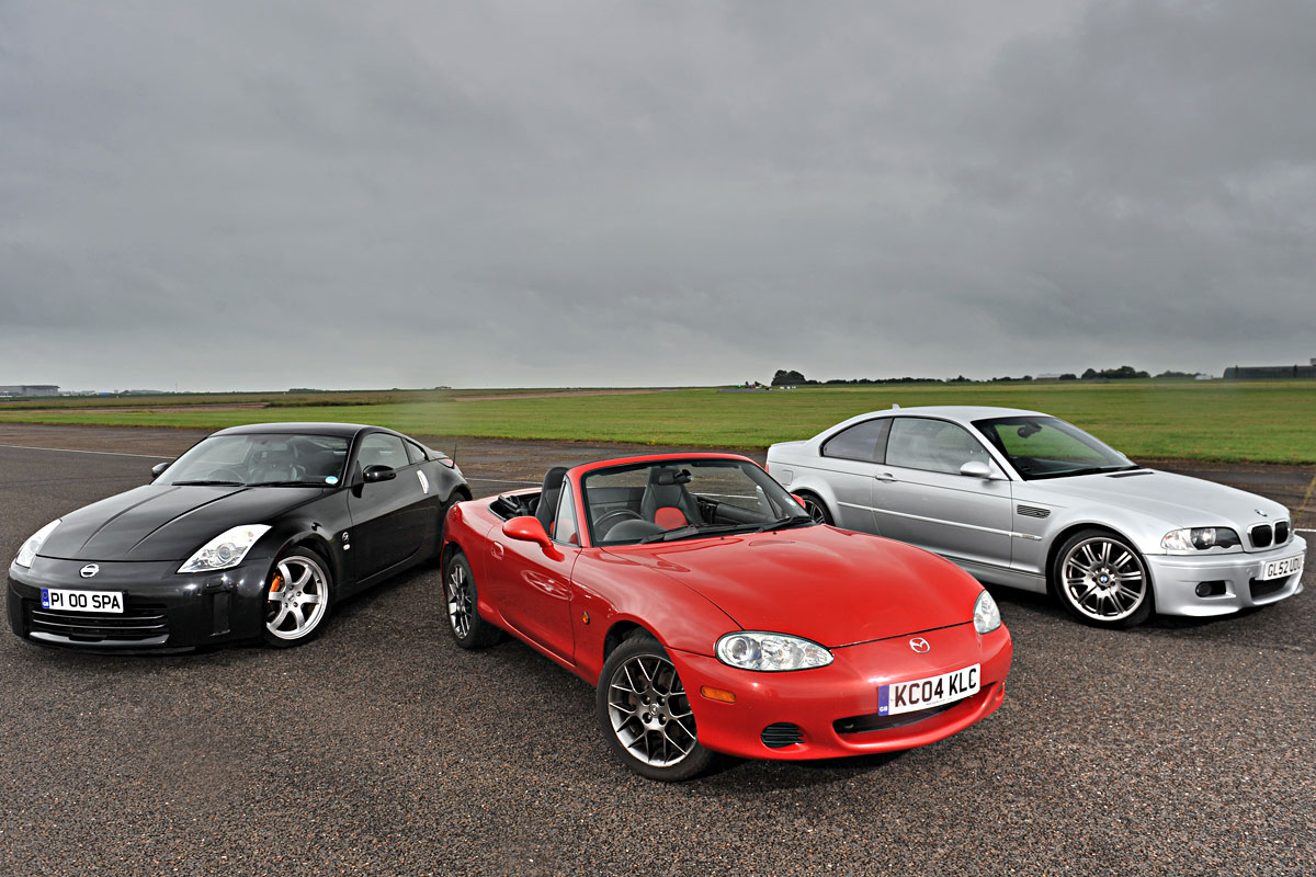 BMW M3 vs Nissaqn 350Z vs Mazda MX-5