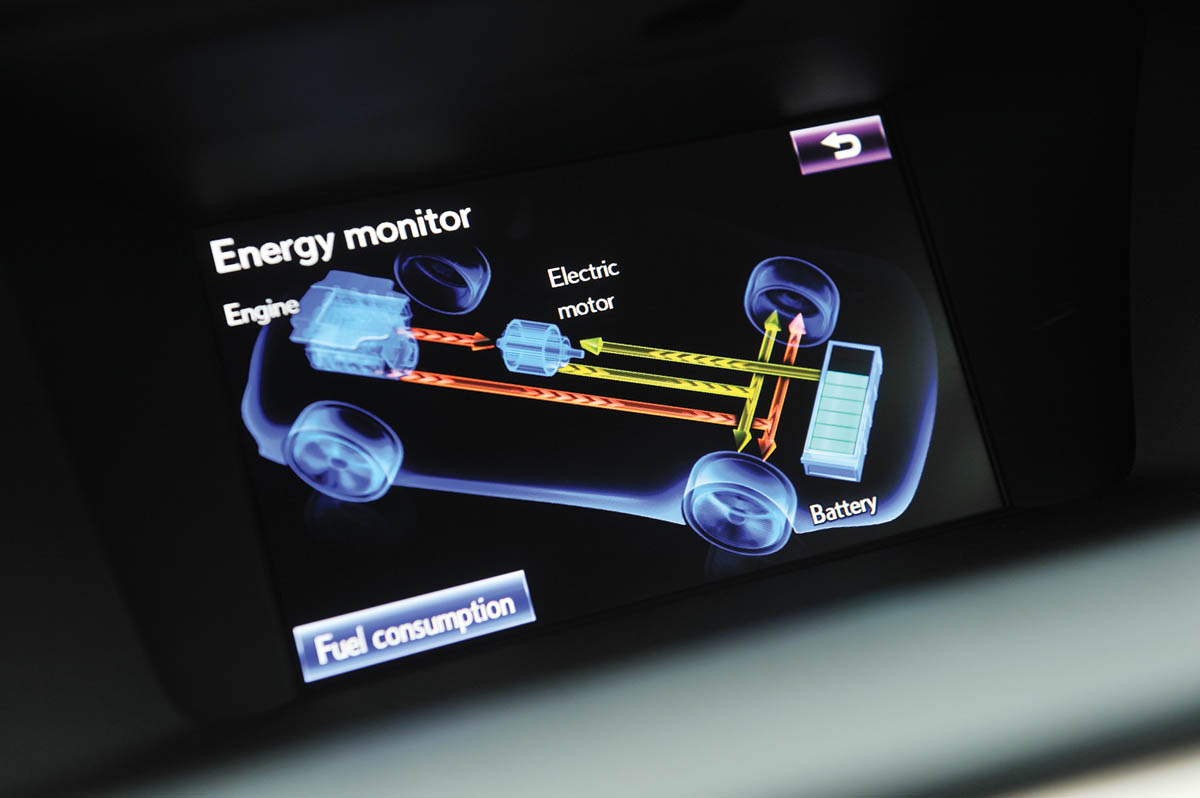2012 Lexus GS450h F Sport screen display