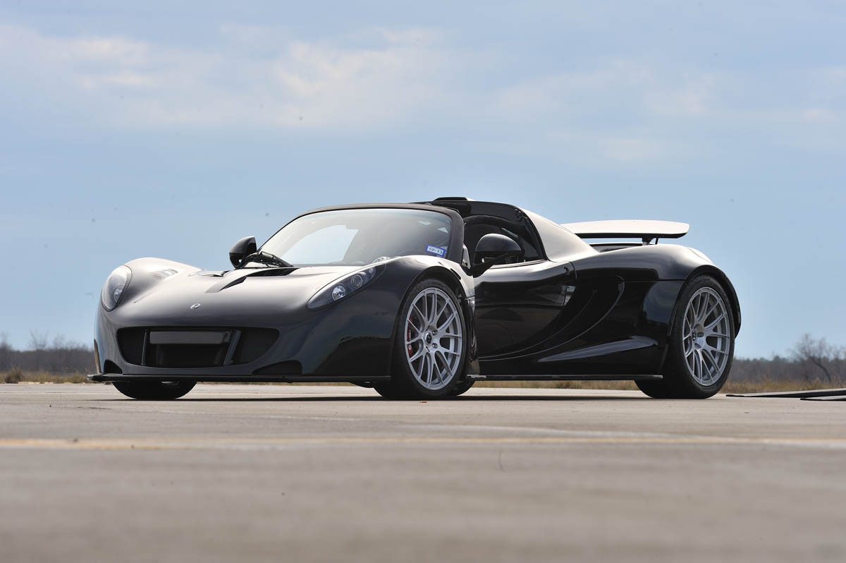 Hennessey Venom GT record run front view