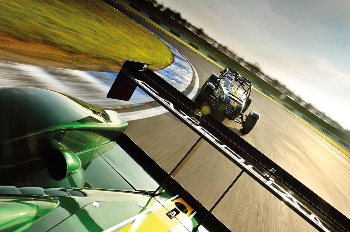 Caterhams on track