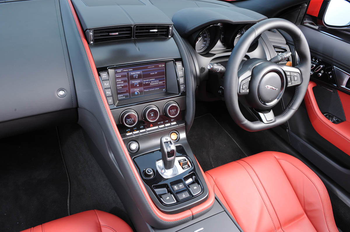Jaguar F-type Roadster interior dashboard grab handle