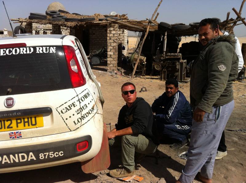 Fiat Panda Africa record run - Day 7
