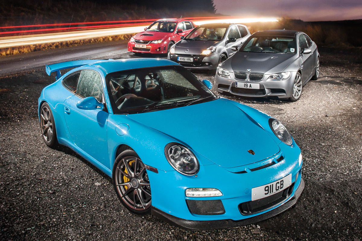 Porsche 911 GT3 vs BMW M3 vs Clio 200 Cup vs Subaru WRX STI