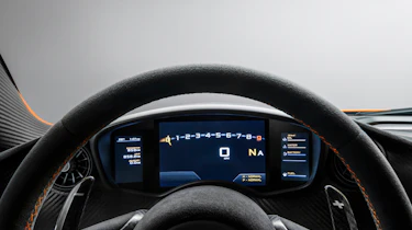 McLaren P1 dials display steering wheel paddles