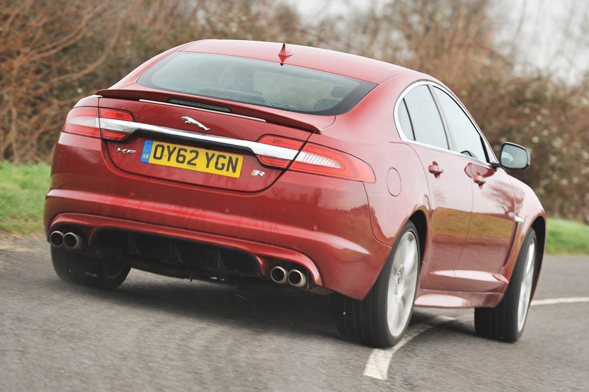 2013 Jaguar XFR Speed Pack rear slide skid drift