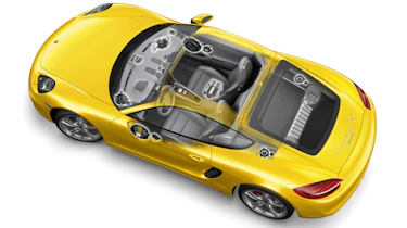 2013 Porsche Cayman technical drawing