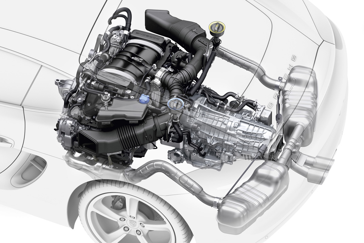 2013 Porsche Cayman technical drawing