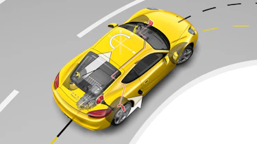 2013 Porsche Cayman technical drawing