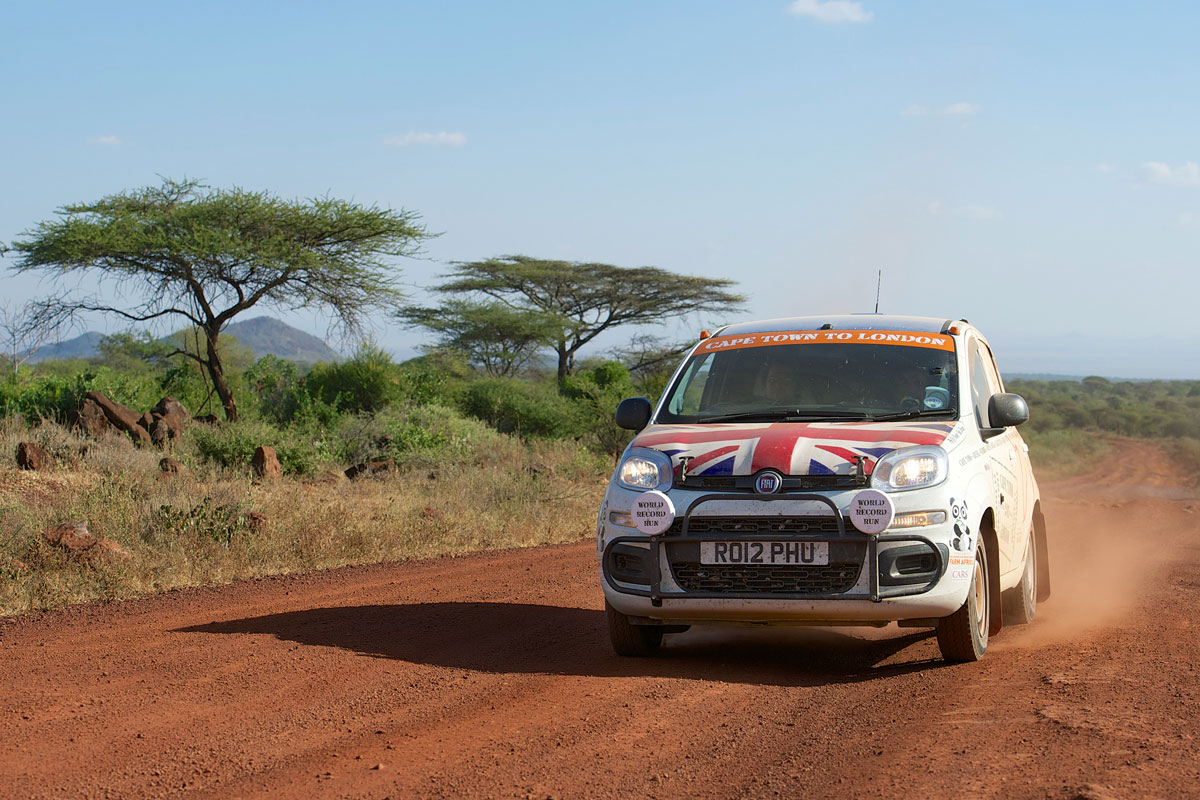 Fiat Panda beats the Cape Town to London record