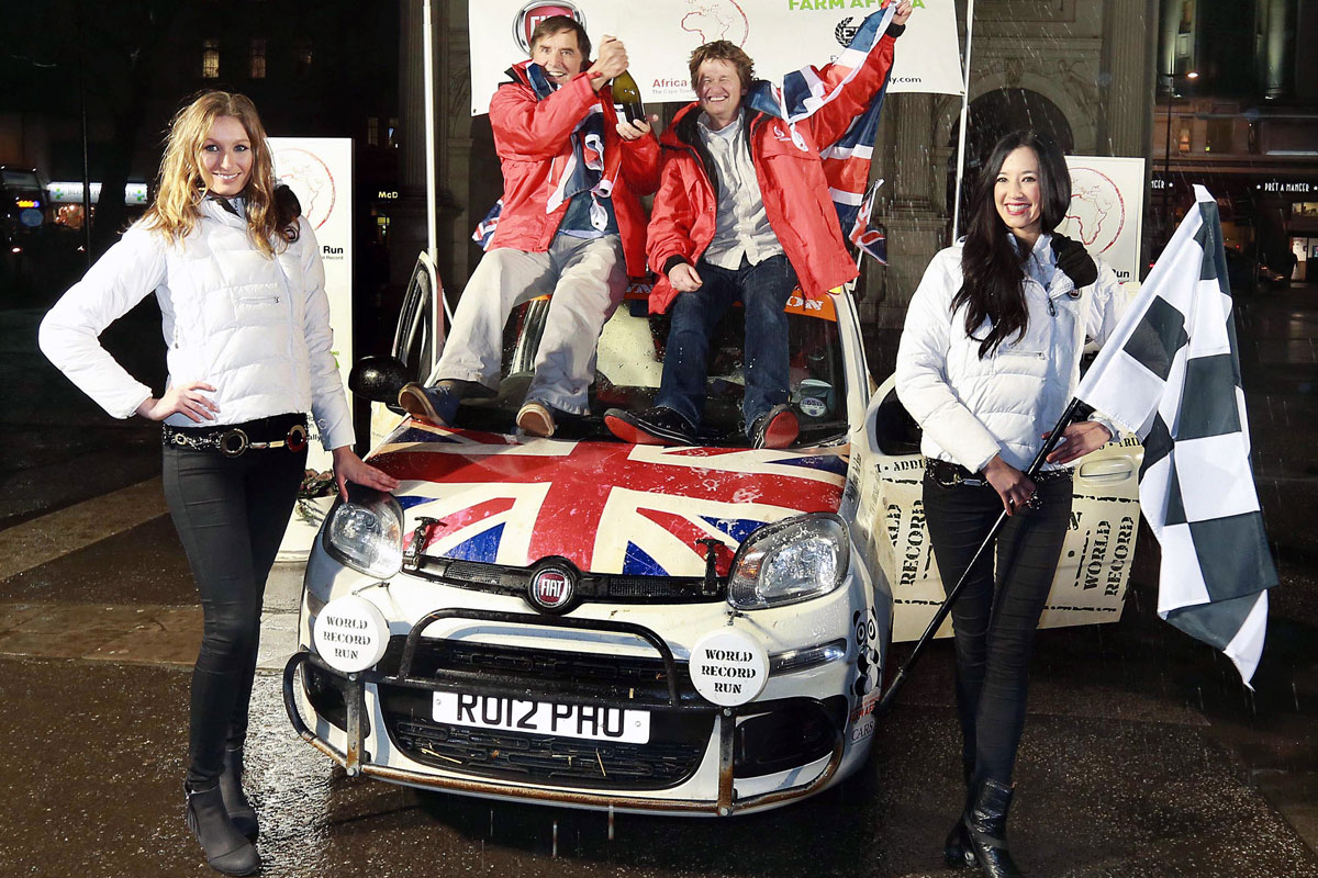 Fiat Panda beats the Cape Town to London record