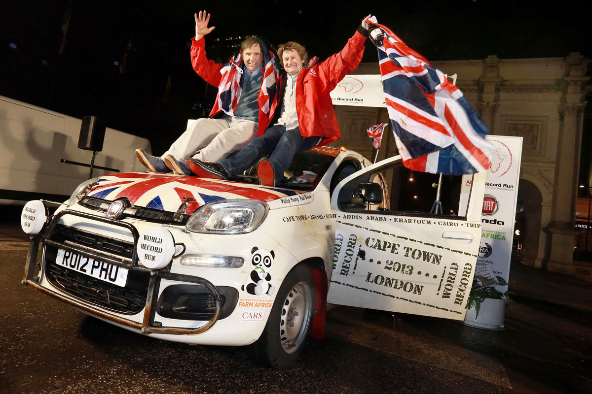 Fiat Panda beats the Cape Town to London record