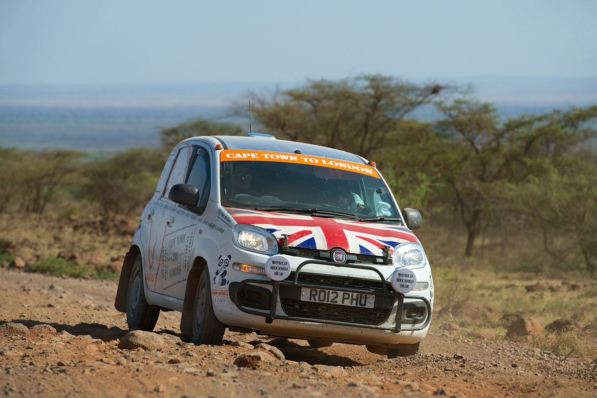 Fiat Panda beats the Cape Town to London record