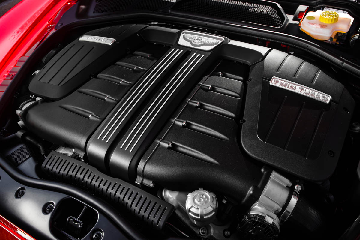 2013 Bentley Continental GT Speed Convertible red W12 engine