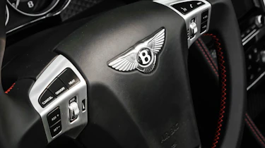 2013 Bentley Continental GT Speed Convertible red stitched steering wheel