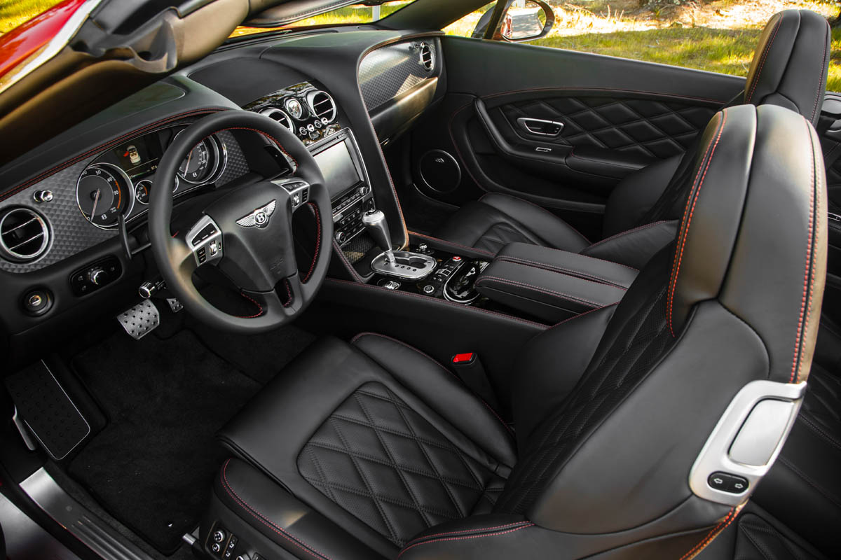2013 Bentley Continental GT Speed Convertible red interior front seats