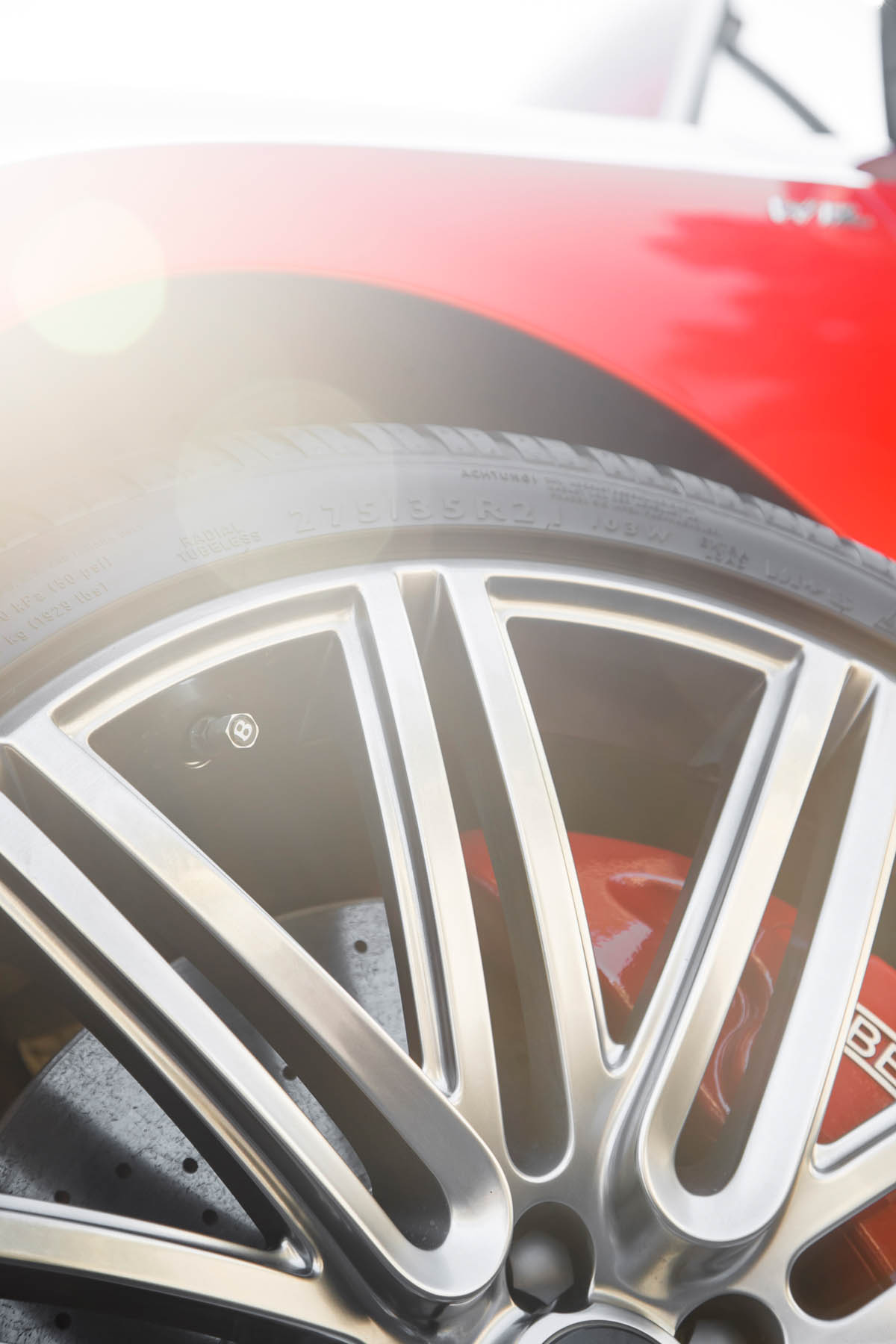 2013 Bentley Continental GT Speed Convertible red alloy wheel