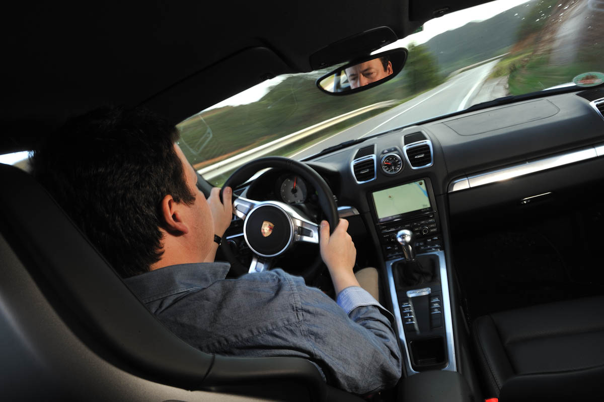 2013 Porsche Cayman S interior driving