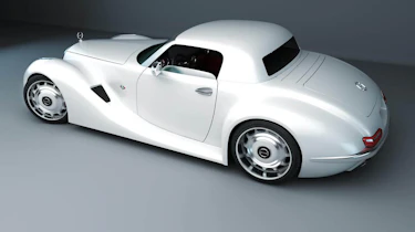 Retro Gullwing America Mercedes SLS AMG Roadster white rear