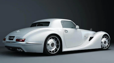Retro Gullwing America Mercedes SLS AMG Roadster white rear