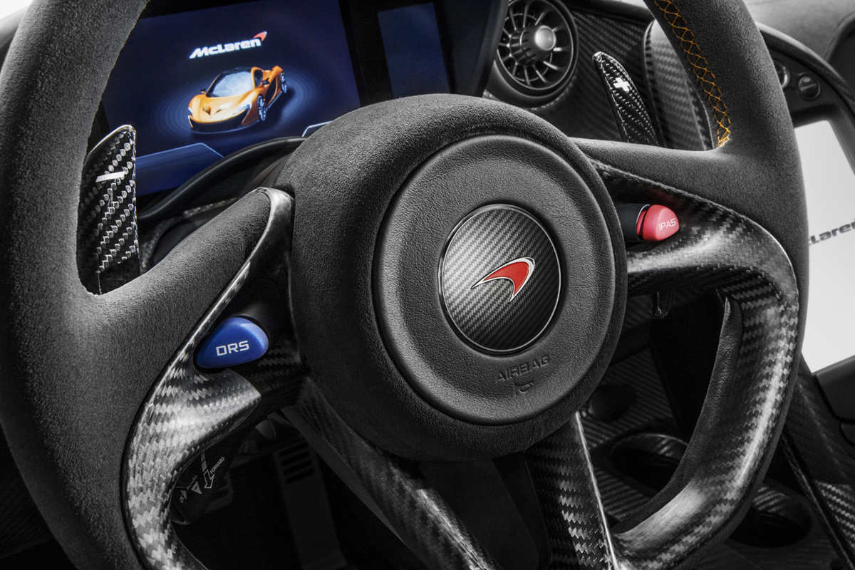 McLaren P1 steering wheel buttons