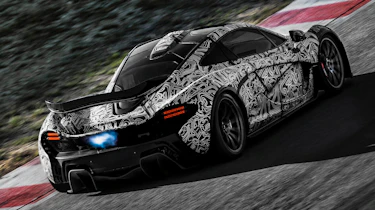903bhp McLaren P1 blue exhaust flame