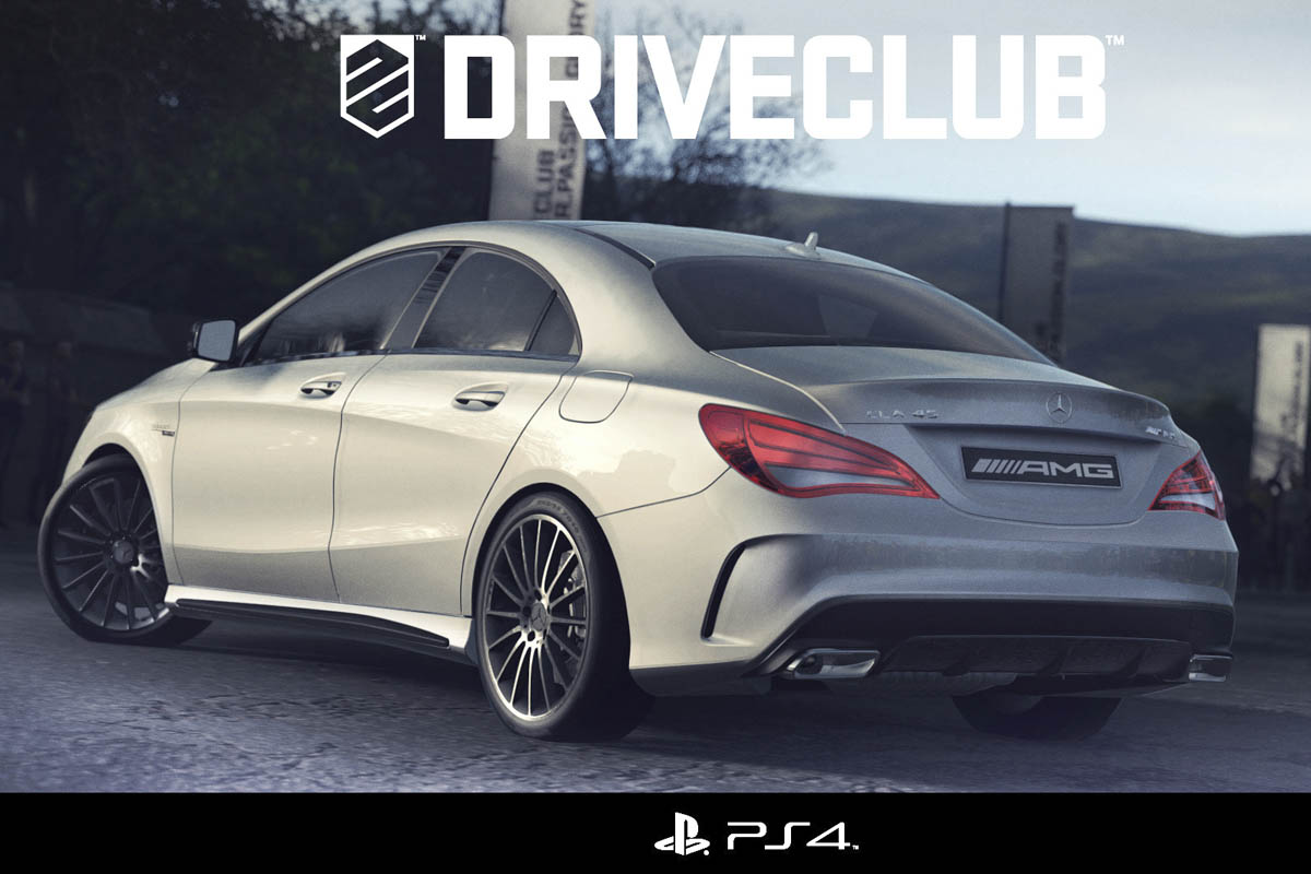 Mercedes CLA45 AMG saloon first picture silver Driveclub PS4