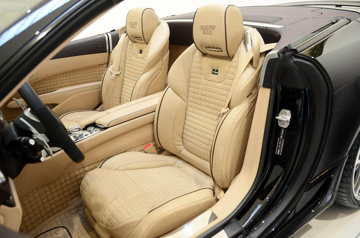 217mph Brabus 800 Roadster front seats